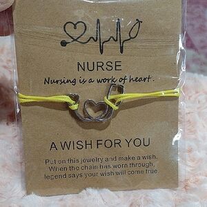 Amazon Yellow and Silver Heartbeat Bracelet